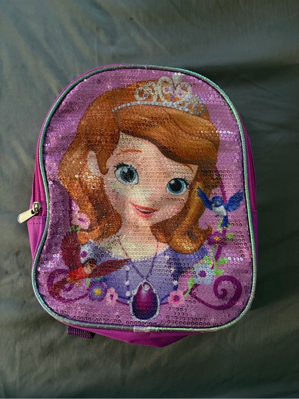 Disney Purple Sequin Sofia the First Backpack